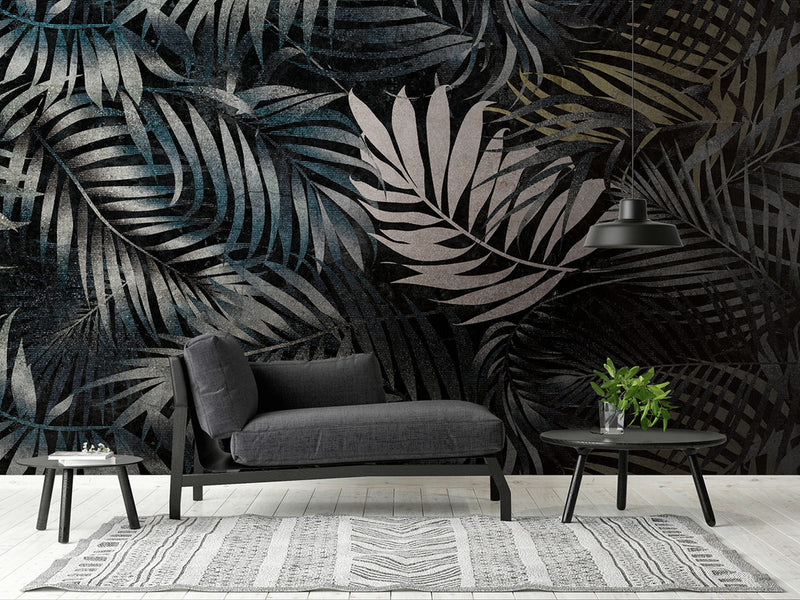 Mock up poster in gray living room minimalism design, 3d render,