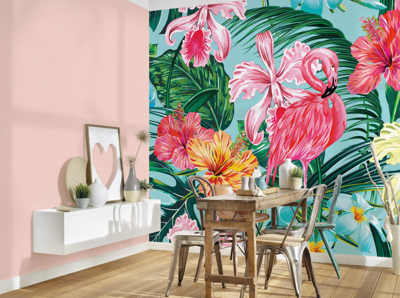 carta-da-parati-fenicotteri-rosa-smart-ambientata