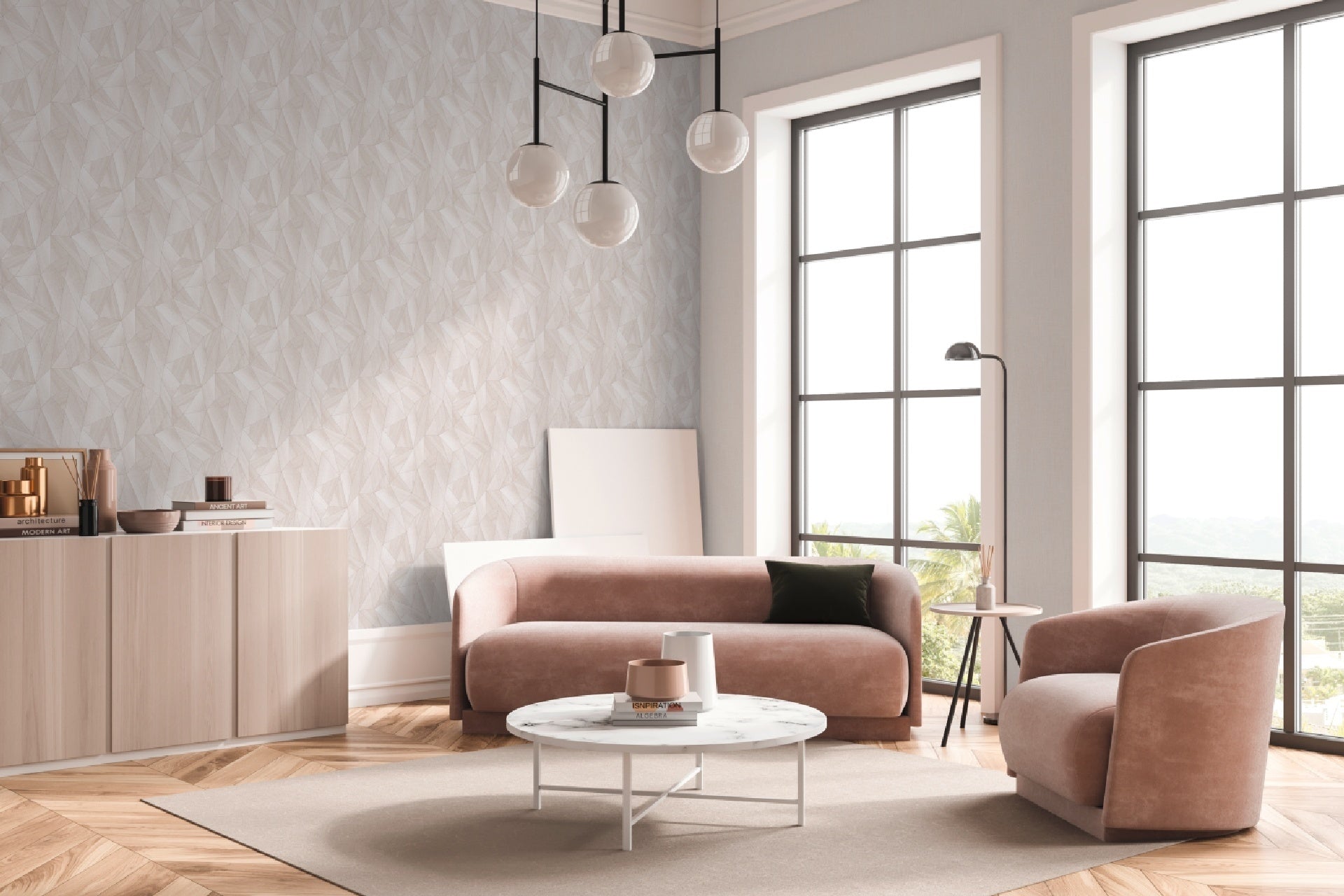 carta-da-parati-geometrica-luci-e-ombre-bianca-ambientata