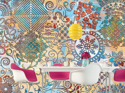 carta da pareti acchiappasogni colorato ambientato