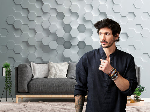 carta-da-parati-alverare-moderno-3d-the-wall-beehive-ambientata