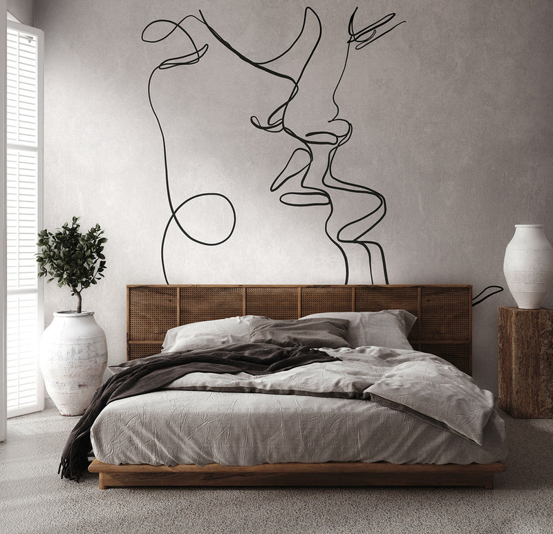 Luxury bedroom interior with minimal decor, loft style, 3d rende