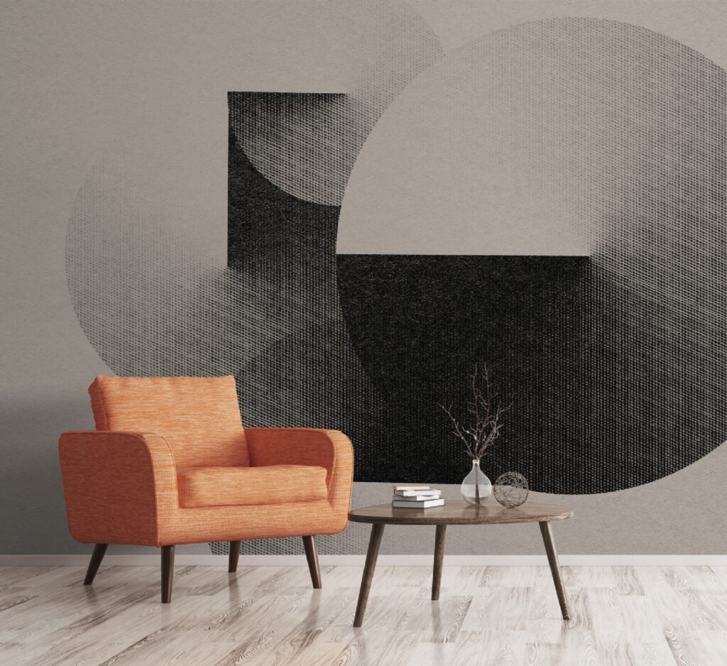 carta da parati geometrica bianco e nero roverie a world of wonder ambientata