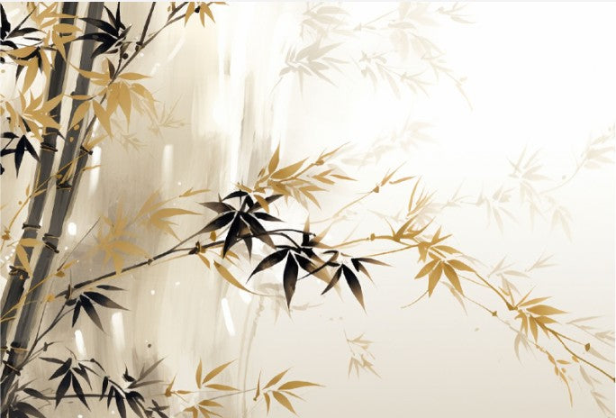 carta da parati felce dorata