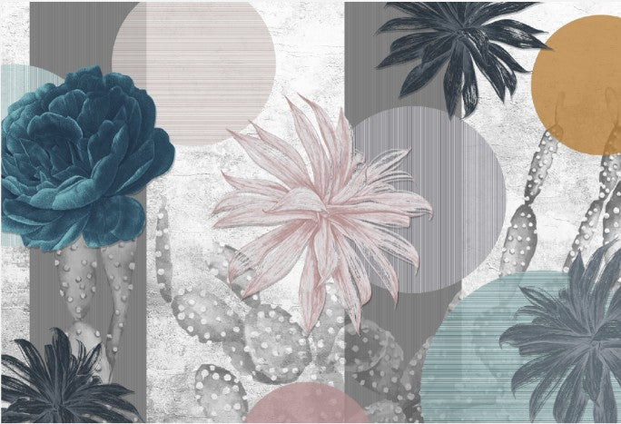 carta da parati fiori moderni