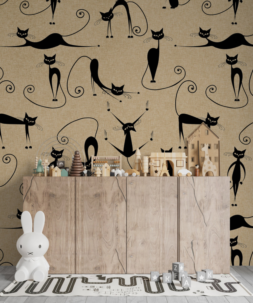 carta da parati gatti ambientata