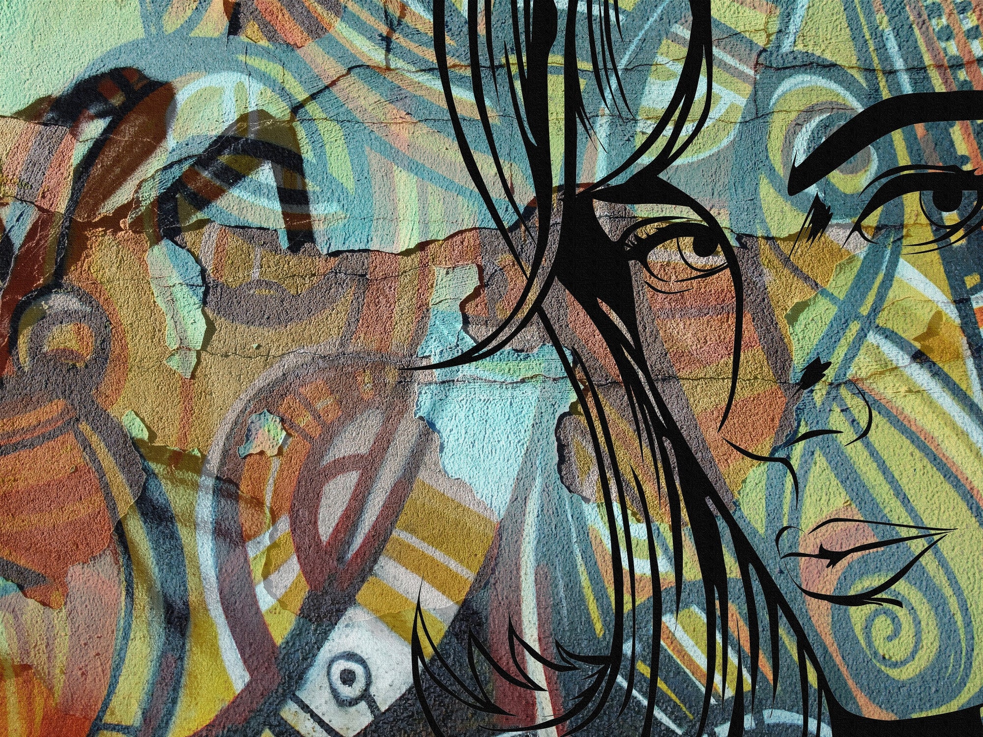 carta-da-parati-graffiti-donna-meraviglia-woman-graffiti