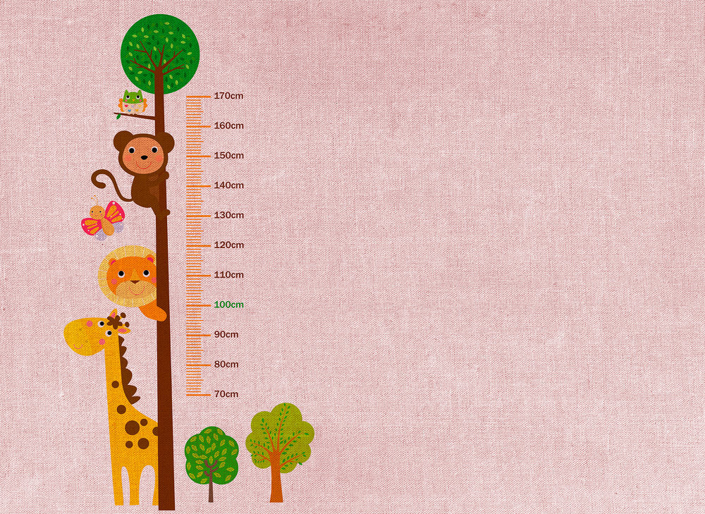 Carta da parati metro bambini rosa