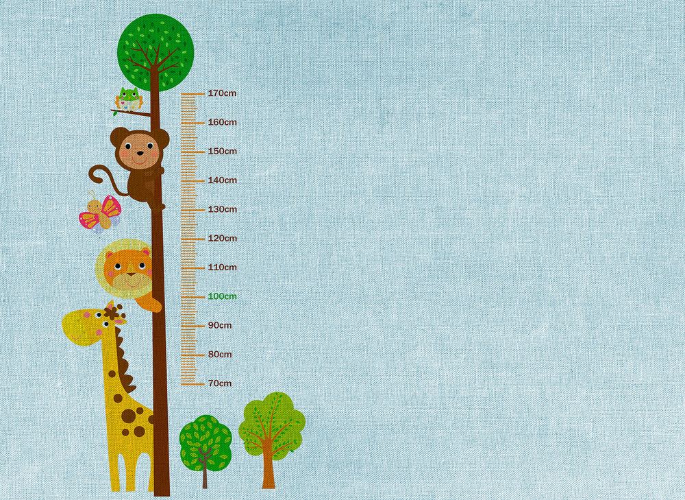 Carta da parati metro bambini azzurro