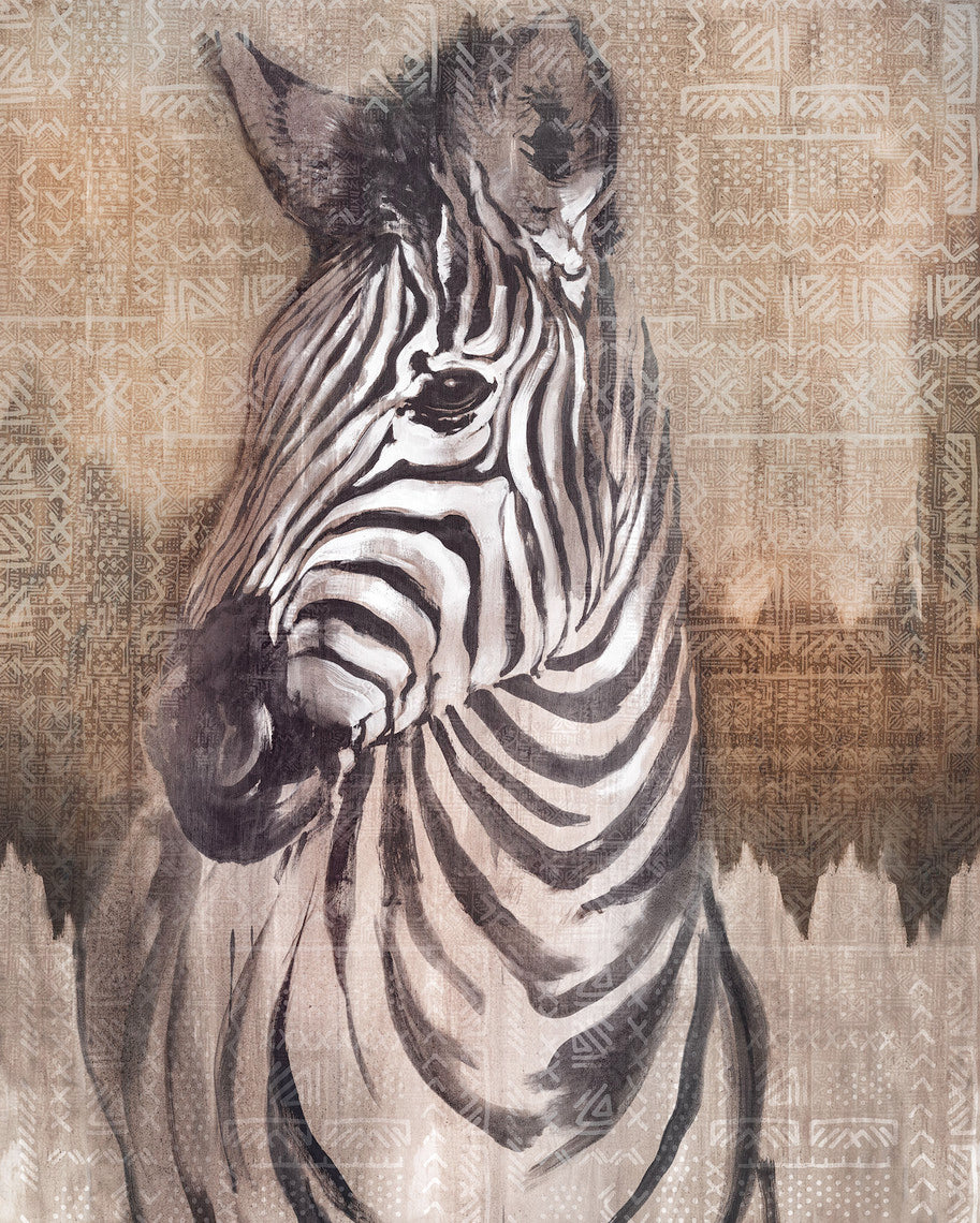 carta da parati zebra vista nella sua interezza