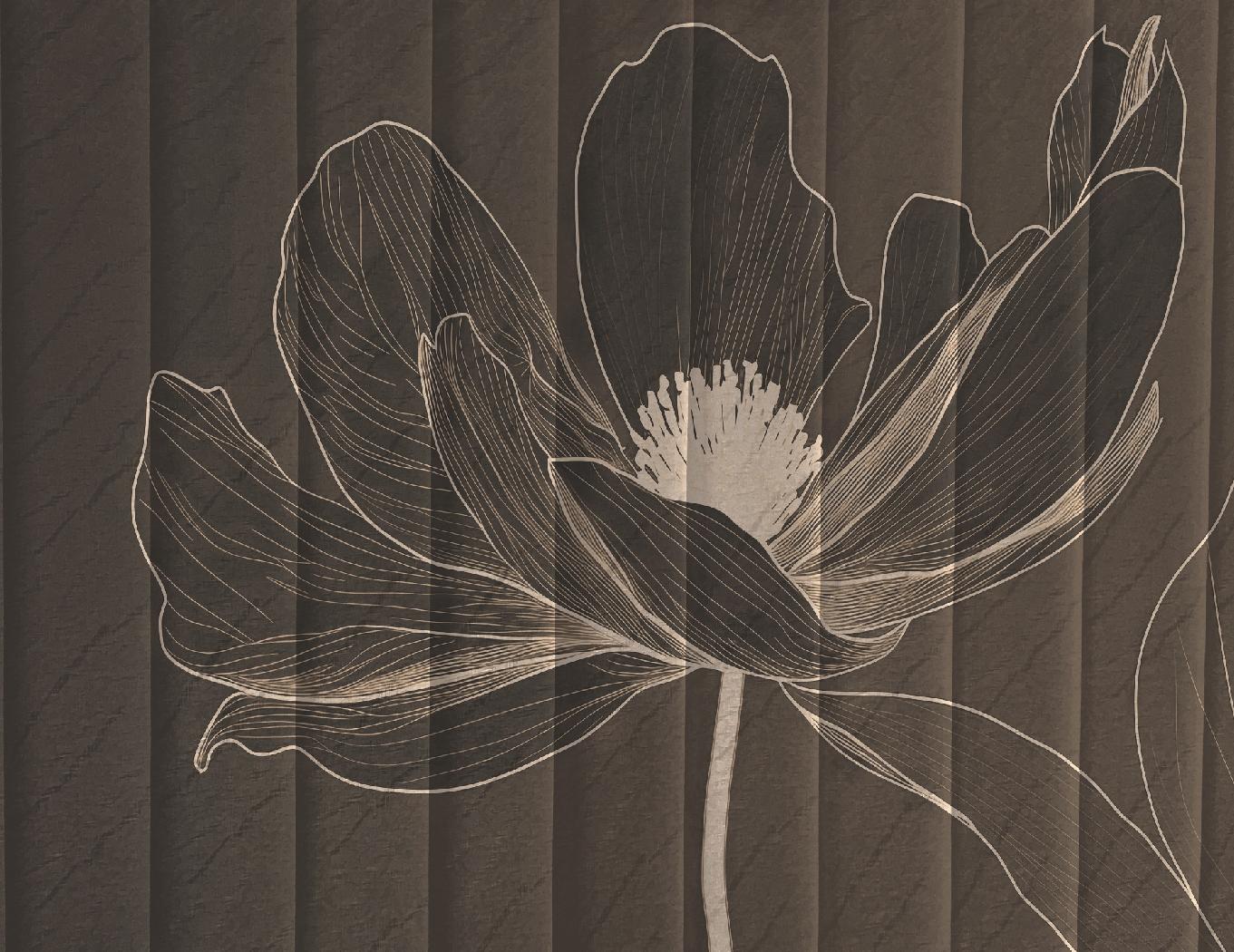 Carta da parati fiore gigante minimal