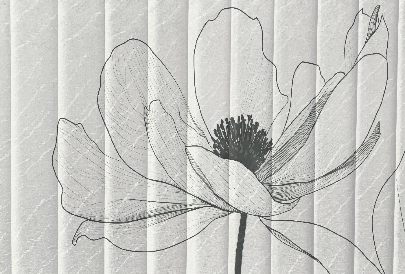 Carta da parati fiore gigante minimal