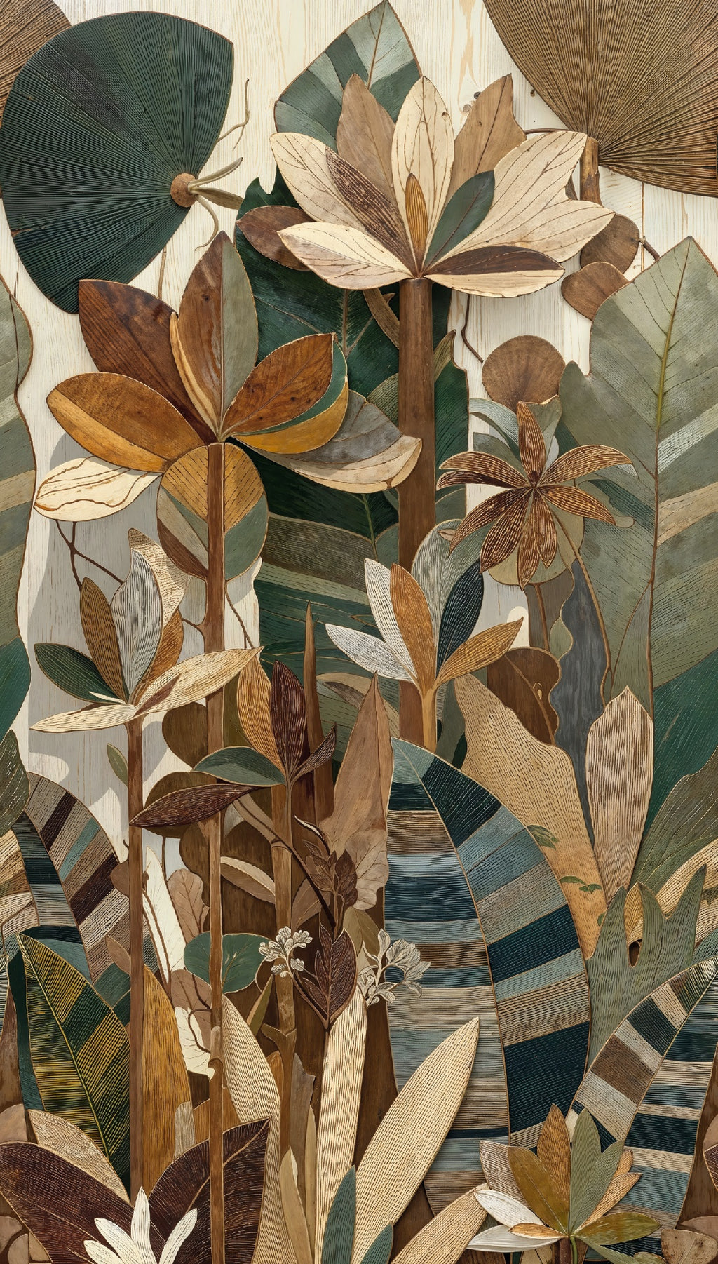 Carta da parati fiori ricamata