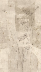 Carta da parati fiori tortora