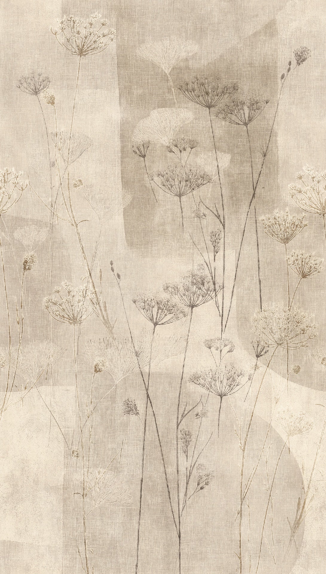 Carta da parati fiori tortora