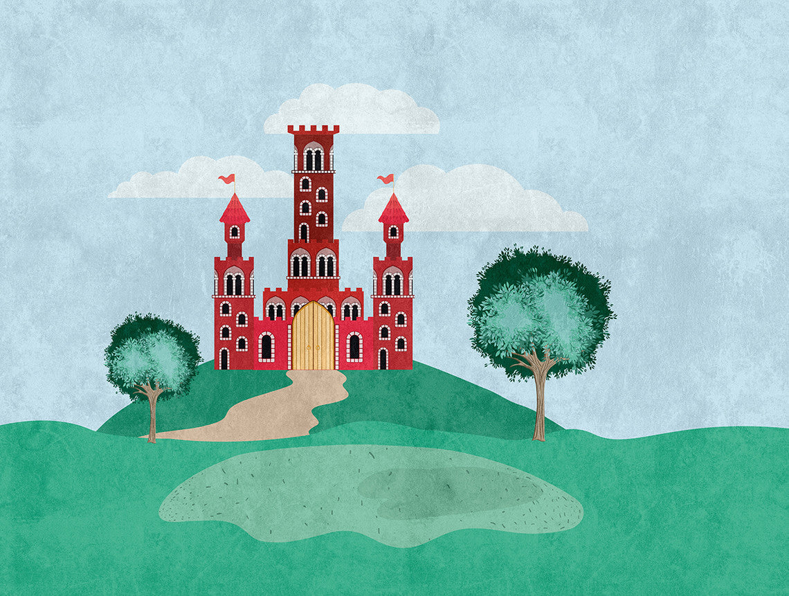 carta da parati castello vista nella sua interezza