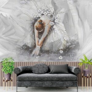 carta da parati ballerina ambientata in soggiorno